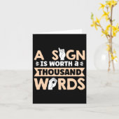 A Sign Is Worth A Thousand Words American Sign Lan カード (黄色い花)