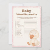 A  Silly Goose  baby Baby Word Scramble Game card 招待状 (正面)