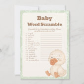 A  Silly Goose  baby Baby Word Scramble Game card 招待状 (正面)