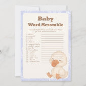 A  Silly Goose  baby Baby Word Scramble Game card 招待状 (正面)