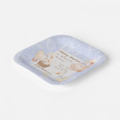 A Silly goose Blue baby shower ペーパープレート (傾斜あり)