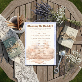 A Silly Goose Blue Guess Who Game card 招待状