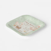 A Silly goose green baby shower ペーパープレート (傾斜あり)