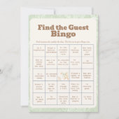 A SIlly Goose Green Find The Guest Bingo Card 招待状 (正面)