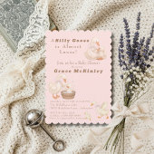 A Silly Goose is Almost Loose Pink Baby Shower 招待状