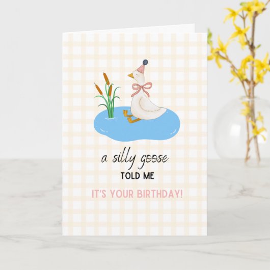 A Silly Goose told me it's your Birthday カード (黄色い花)