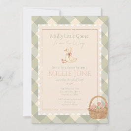 A Silly Little Goose Is on the Way Shower invite 招待状