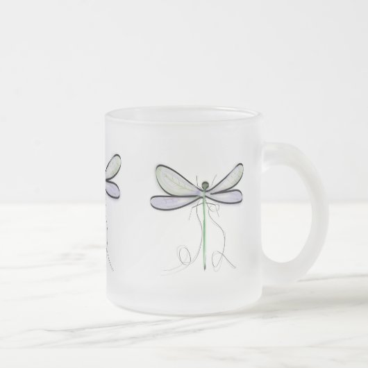 A SIMPLE DRAGONFLY FROSTED MUG フロストグラスマグカップ (右)