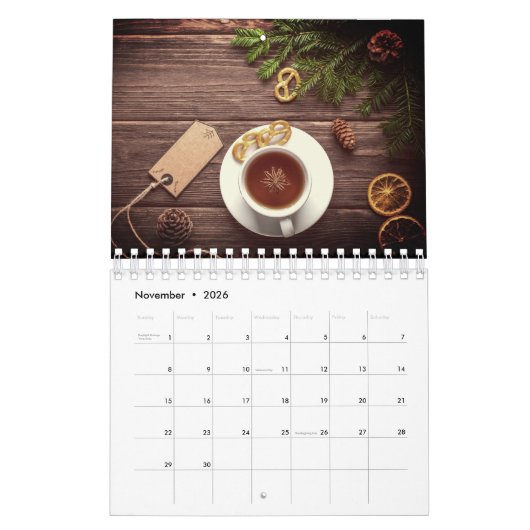 A simple life calendar, rustic and simple calendar カレンダー (11月 2026)