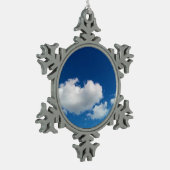 A simple long cloud スノーフレークピューターオーナメント (左)