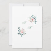 A simple watercolor wedding invitation card 招待状 (裏面)