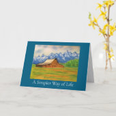 A Simpler Way of Life Greeting Card カード (黄色い花)
