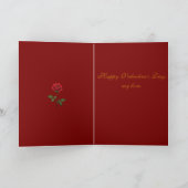 A Single Red Rose With Morning Dew  カード (内部)