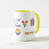 A SIP OF PRIDE, LGBTQ HAPPY TO BE ME CERAMIC MUG マグカップ (正面右)