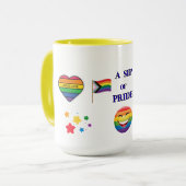 A SIP OF PRIDE, LGBTQ HAPPY TO BE ME CERAMIC MUG マグカップ (正面左)