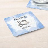 A Sip of Sunshine：水パーソナライズされた色 ペーパーコースター (アングル)