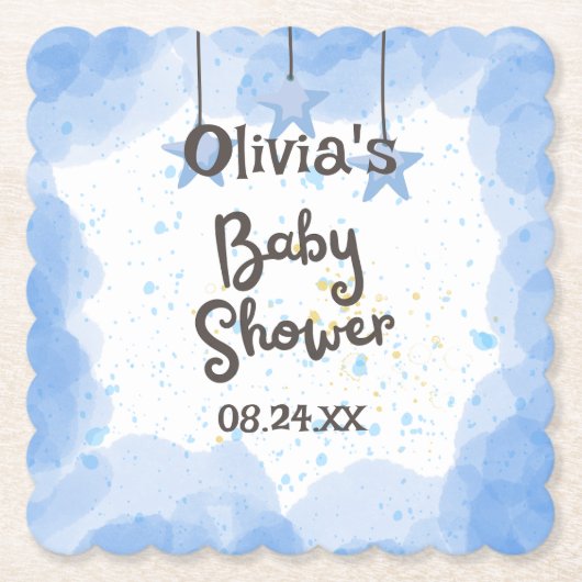 A Sip of Sunshine：水パーソナライズされた色 ペーパーコースター (正面)