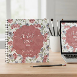 A Sketchbook in Cool, Earthy Roses ノートブック