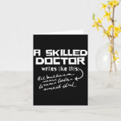 A Skilled Doctor Write Like This Funny Medical Han カード (黄色い花)