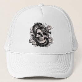 A SKULL AND A DRAGON Trucker Hat キャップ
