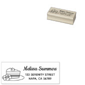 A Slice of Cake on a Plate Address ラバースタンプ (押印)