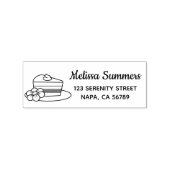 A Slice of Cake on a Plate Address ラバースタンプ (インプリント)