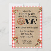 A Slice of Fun 1st Birthday 招待状 (正面)