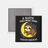 A Slothがより働く – 糖尿病Sloth認識度 マグネット (正面/裏面)