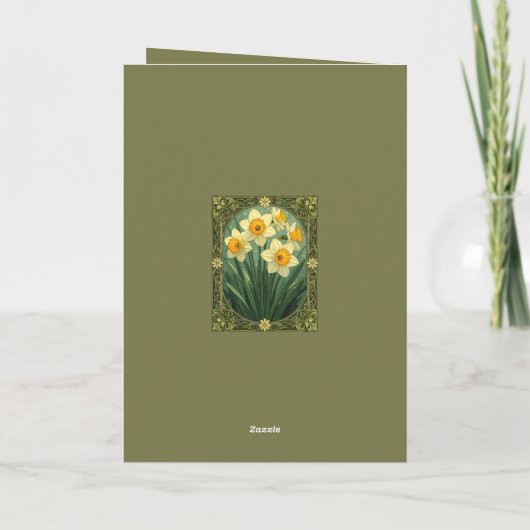 A Small Bouquet Of Daffodils カード (裏面)