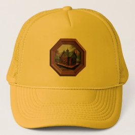 A Small Cabin Sits On A Platform In A Clearing キャップ