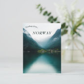 A Small Fishing Village in Årdal Norway ポストカード (スタンド正面)