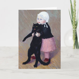 A Small Girl with a Cat by Steinlen シーズンカード