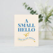 A Small Hello Playful Typography Design ポストカード (スタンド正面)