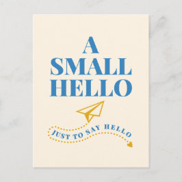 A Small Hello Playful Typography Design ポストカード