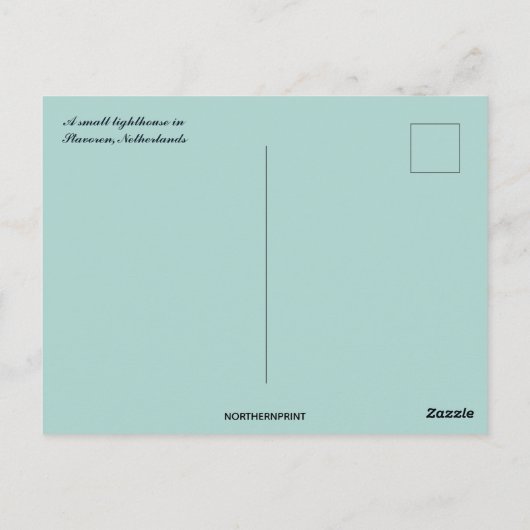A Small Lighthouse in Stavoren Netherlands ポストカード (裏面)