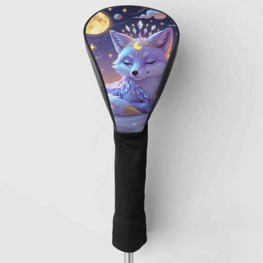 A small Star Whisper Moonlit Fox sleeping peaceful ゴルフヘッドカバー (正面)