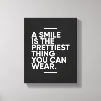 A Smile Is The Prettiest Thing | Inspirational キャンバスプリント
