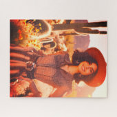 A Smiling Cowgirl in the Desert 520 Piece Puzzle  ジグソーパズル (横)