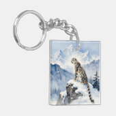 A Snow Leopard on Snowy Peak キーホルダー (正面左)