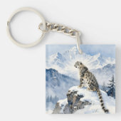 A Snow Leopard on Snowy Peak キーホルダー (正面)