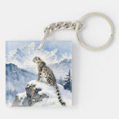 A Snow Leopard on Snowy Peak キーホルダー (裏面)