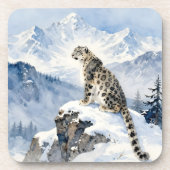 A Snow Leopard on Snowy Peak コースター (正面)