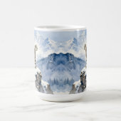 A Snow Leopard on Snowy Peak コーヒーマグカップ (中央)