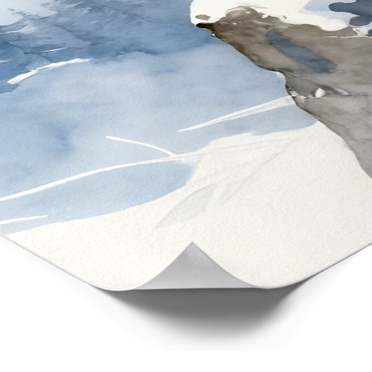 A Snow Leopard on Snowy Peak ポスター (角)