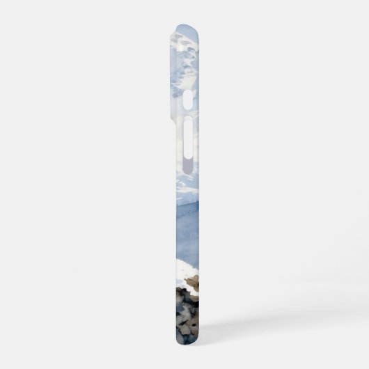 A Snow Leopard on Snowy Peak iPhoneケース (左側面)