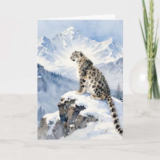 A Snow Leopard Poem and Birthday Wishes カード (正面)
