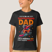 A Snowboarding Dad Definition Much Cooler Funny Fa Tシャツ (正面)