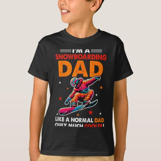 A Snowboarding Dad Definition Much Cooler Funny Fa Tシャツ (正面)