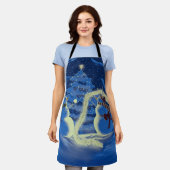 A Snowman Christmas エプロン (着用した状態)