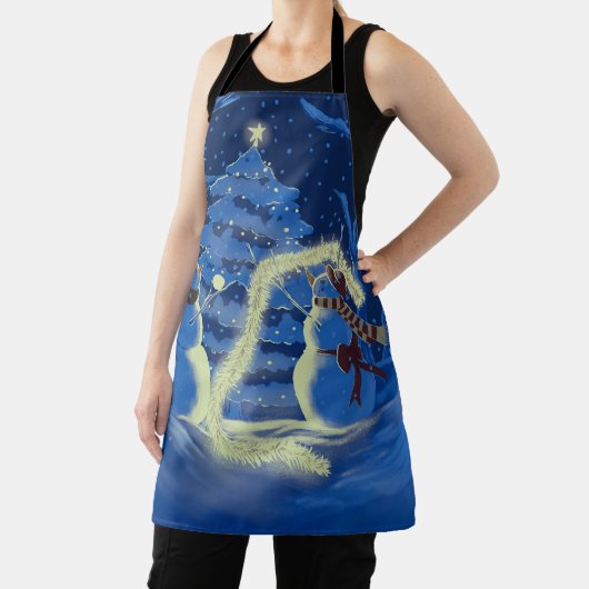 A Snowman Christmas エプロン (インサイチュ)